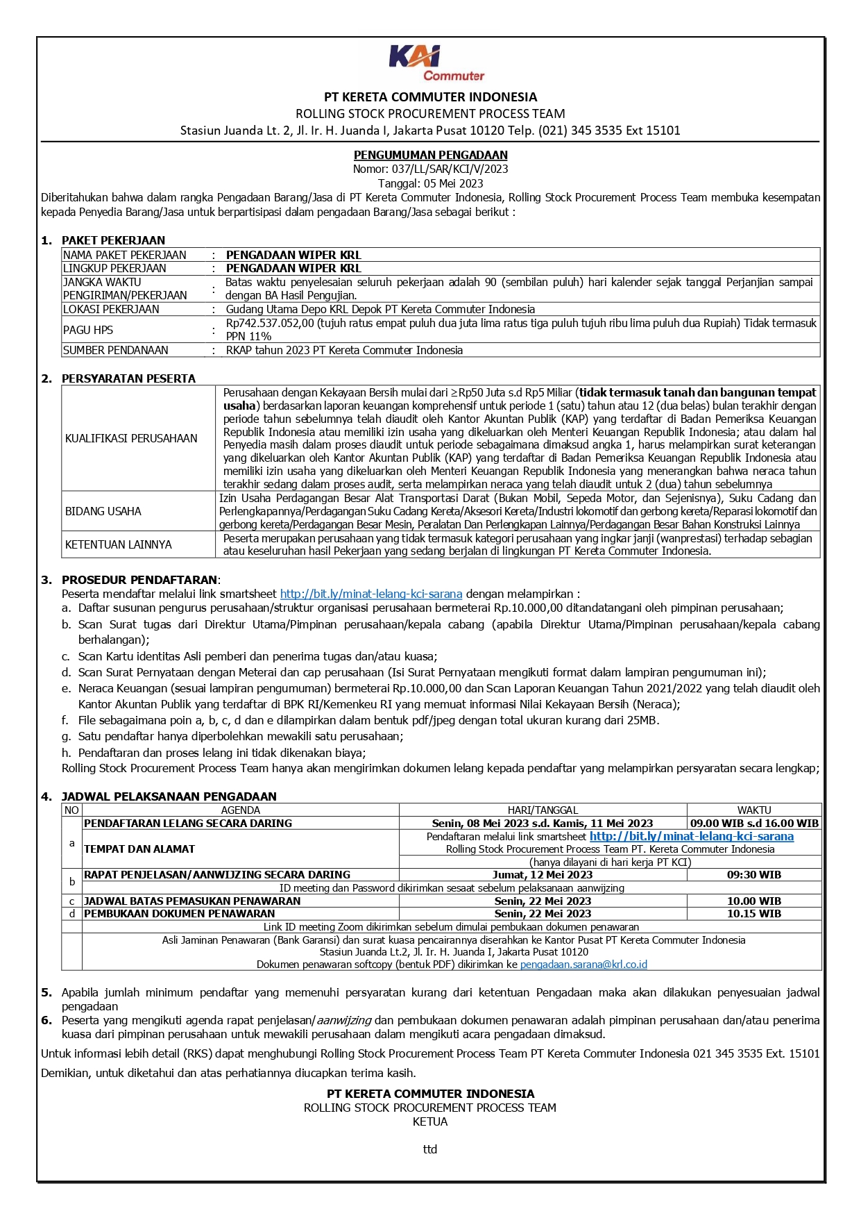 037 pen tender wiper krl